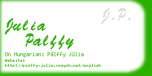 julia palffy business card